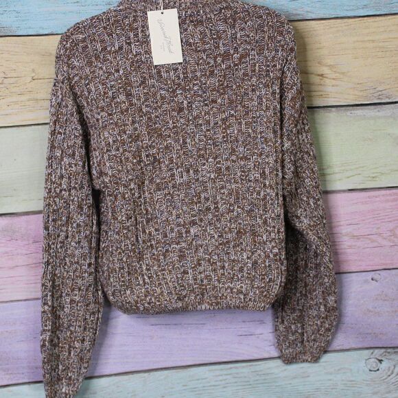 Women's Drop Shoulder Rib Knit Sweater - Picture 4 of 4